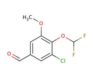 3-chloro-4-(difluoromethoxy)-5-methoxybenzaldehyde - chemical structure image