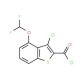 3-Chloro-4-difluoromethoxy-benzo[b]thiophene-2-carbonyl chloride - chemical structure image