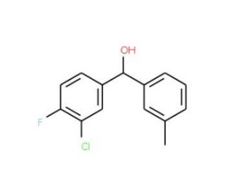 3-Chloro-4-fluoro-3&prime;-methylbenzhydrol - chemical structure image