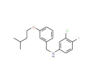 3-Chloro-4-fluoro-N-[3-(isopentyloxy)benzyl]-aniline - chemical structure image