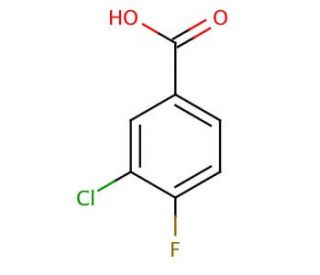 3-Chloro-4-fluorobenzoic acid (CAS 403-16-7) - chemical structure image