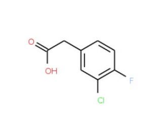 3-Chloro-4-fluorophenylacetic acid (CAS 705-79-3) - chemical structure image