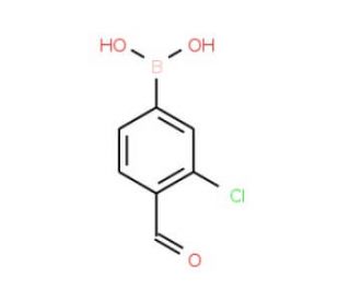 3-Chloro-4-formylbenzeneboronic acid (CAS 1072952-53-4) - chemical structure image