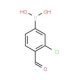 3-Chloro-4-formylbenzeneboronic acid (CAS 1072952-53-4) - chemical structure image