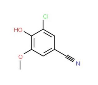 3-chloro-4-hydroxy-5-methoxybenzonitrile (CAS 5485-88-1) - chemical structure image