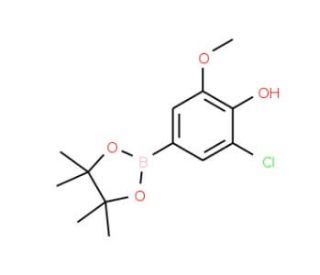 3-Chloro-4-hydroxy-5-methoxyphenylboronic acid, pinacol ester (CAS 1003298-84-7) - chemical structure image