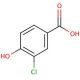3-Chloro-4-hydroxybenzoic acid hemihydrate (CAS 3964-58-7) - chemical structure image