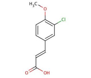 3-Chloro-4-methoxycinnamic acid (CAS 58236-76-3) - chemical structure image