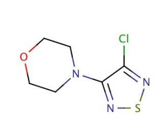 3-Chloro-4-morpholino-1,2,5-thiadiazole (CAS 30165-96-9) - chemical structure image