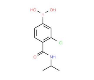 3-Chloro-4-(N-isopropylcarbamoyl)phenylboronic acid (CAS 850589-41-2) - chemical structure image