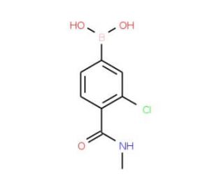 3-Chloro-4-(N-methylcarbamoyl)phenylboronic acid (CAS 850589-39-8) - chemical structure image