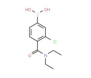 3-Chloro-4-(N,N-diethylcarbamoyl)phenylboronic acid (CAS 850589-48-9) - chemical structure image