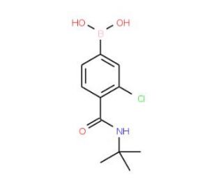 3-Chloro-4-(N-tert-butylcarbamoyl)phenylboronic acid (CAS 850589-46-7) - chemical structure image