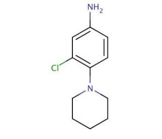 3-chloro-4-(piperidin-1-yl)aniline (CAS 55403-26-4) - chemical structure image