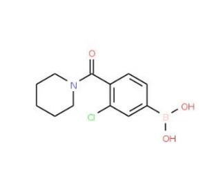 3-Chloro-4-(piperidine-1-carbonyl)phenylboronic acid (CAS 850589-50-3) - chemical structure image