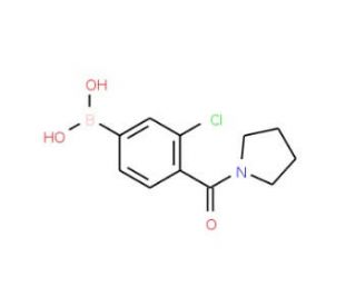3-Chloro-4-(pyrrolidinyl-1-carbonyl)phenylboronic acid (CAS 850589-51-4) - chemical structure image