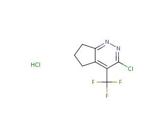 3-chloro-4-(trifluoromethyl)-6,7-dihydro-5H-cyclopenta[c]pyridazine hydrochloride (CAS 1171056-28-2) - chemical structure ima