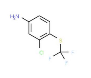 3-Chloro-4-(trifluoromethylthio)aniline (CAS 64628-74-6) - chemical structure image