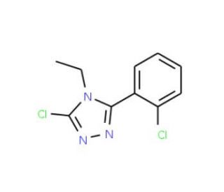 3-chloro-5-(2-chlorophenyl)-4-ethyl-4H-1,2,4-triazole - chemical structure image
