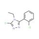 3-chloro-5-(2-chlorophenyl)-4-ethyl-4H-1,2,4-triazole - chemical structure image