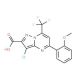 3-Chloro-5-(2-methoxyphenyl)-7-(trifluoromethyl)-pyrazolo[1,5-a]pyrimidine-2-carboxylic acid - chemical structure image