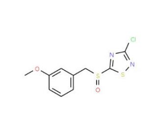 3-Chloro-5-(3-methoxybenzylsulfinyl)-1,2,4-thiadiazole (CAS 486997-73-3) - chemical structure image