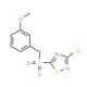 3-Chloro-5-(3-methoxybenzylsulfonyl)-1,2,4-thiadiazole - chemical structure image