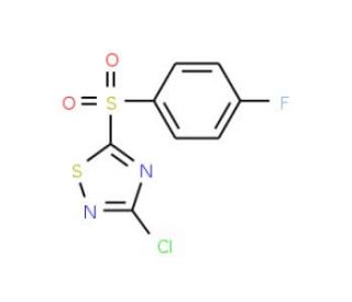 3-Chloro-5-(4-fluorophenylsulfonyl)-1,2,4-thiadiazole - chemical structure image