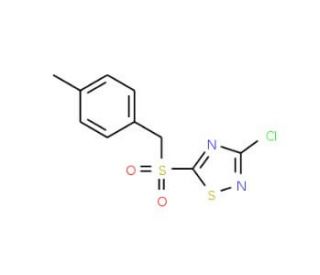 3-Chloro-5-(4-methylbenzylsulfonyl)-1,2,4-thiadiazole (CAS 494763-26-7) - chemical structure image