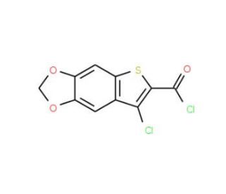3-Chloro-5,6-methylenedioxybenzothiophene-2-carbonyl chloride - chemical structure image