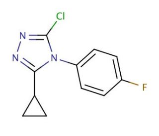 3-chloro-5-cyclopropyl-4-(4-fluorophenyl)-4H-1,2,4-triazole - chemical structure image