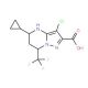 3-chloro-5-cyclopropyl-7-(trifluoromethyl)-4,5,6,7-tetrahydropyrazolo[1,5-a]pyrimidine-2-carboxylic acid - chemical structure