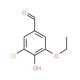 3-chloro-5-ethoxy-4-hydroxybenzaldehyde (CAS 70842-33-0) - chemical structure image