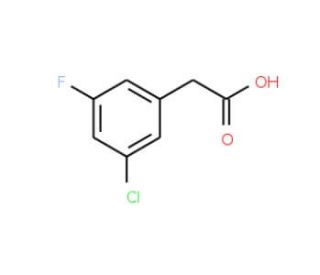 3-Chloro-5-fluorophenylacetic acid (CAS 202001-00-1) - chemical structure image