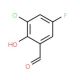 3-Chloro-5-fluorosalicylaldehyde (CAS 82128-69-6) - chemical structure image
