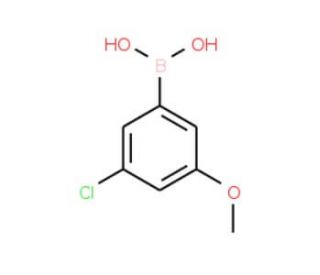 3-Chloro-5-methoxybenzeneboronic acid (CAS 915201-07-9) - chemical structure image