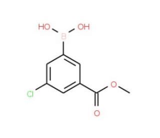 3-Chloro-5-(methoxycarbonyl)phenylboronic acid (CAS 957120-26-2) - chemical structure image