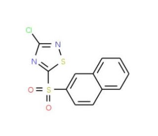 3-Chloro-5-(naphthalen-2-ylsulfonyl)-1,2,4-thiadiazole - chemical structure image