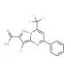 3-Chloro-5-phenyl-7-(trifluoromethyl)pyrazolo-[1,5-a]pyrimidine-2-carboxylic acid - chemical structure image