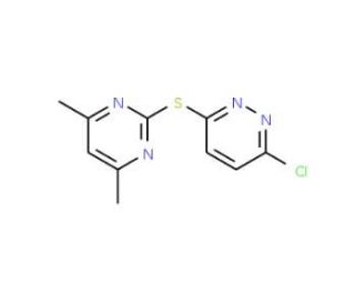 3-Chloro-6-[(4,6-dimethylpyrimidin-2-yl)thio]-pyridazine (CAS 393183-65-8) - chemical structure image