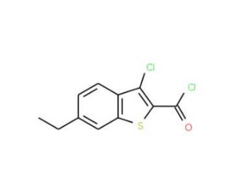 3-Chloro-6-ethylbenzo[b]thiophene-2-carbonyl chloride (CAS 901555-86-0) - chemical structure image