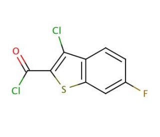 3-Chloro-6-fluorobenzo[b]thiophene-2-carbonyl chloride (CAS 34576-83-5) - chemical structure image