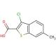 3-Chloro-6-methylbenzo[b]thiophene-2-carboxylic acid (CAS 34576-96-0) - chemical structure image