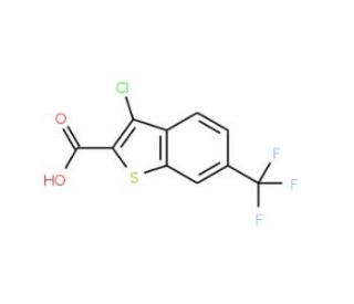 3-chloro-6-(trifluoromethyl)-1-benzothiophene-2-carboxylic acid - chemical structure image
