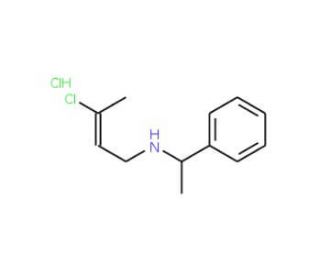 (3-Chloro-but-2-enyl)-(1-phenyl-ethyl)-amine hydrochloride - chemical structure image