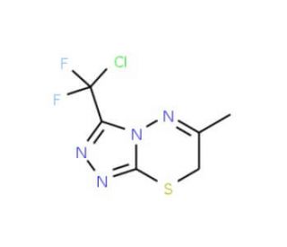 3-(Chloro-difluoro-methyl)-6-methyl-7H-[1,2,4]tr iazolo[3,4-b][1,3,4]thiadiazine - chemical structure image