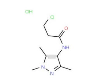 3-Chloro-N-(1,3,5-trimethyl-1H-pyrazol-4-yl)-propionamide hydrochloride - chemical structure image