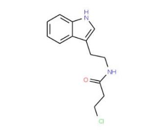 3-chloro-N-[2-(1H-indol-3-yl)ethyl]propanamide (CAS 93187-18-9) - chemical structure image