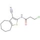 3-chloro-N-(3-cyano-5,6,7,8-tetrahydro-4H-cyclohepta[b]thien-2-yl)propanamide - chemical structure image