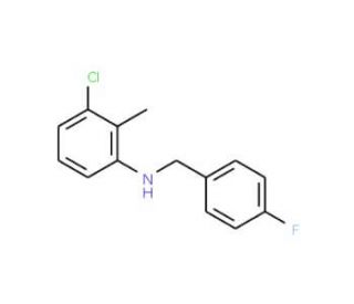 3-Chloro-N-(4-fluorobenzyl)-2-methylaniline - chemical structure image